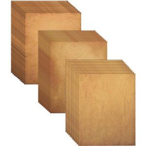 Aged Paper, 96 Sheets of Antique Looking Old Fashion Faux Parchment Paper